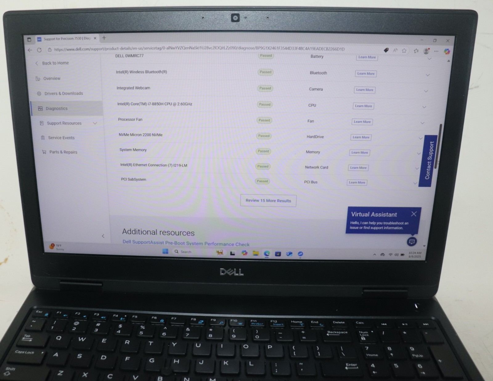 Dell Precision 7530 Intel core i7 @2.60GHz|32GBRAM|512GBSSD|WIN 11|Nvidia|Webcam