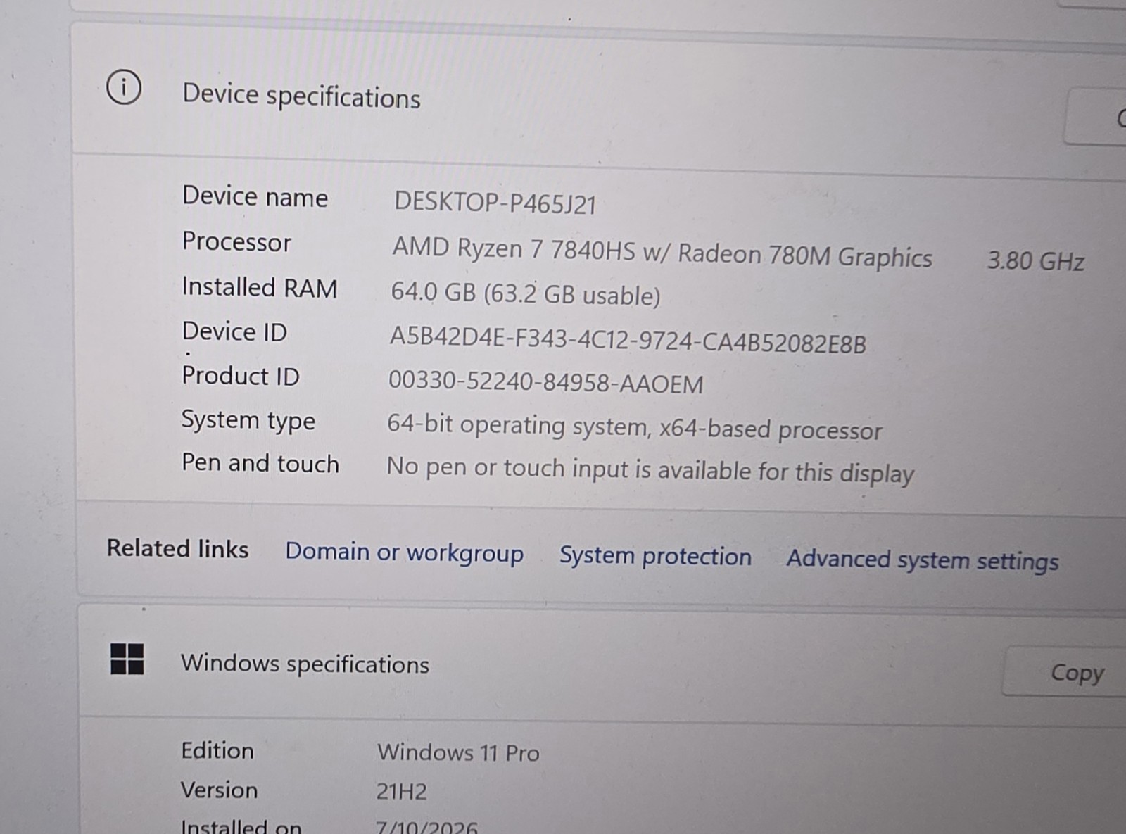 Eluktronics RP15 G2 RTX4060 Ryzen 7 7840HS 64GB RAM 250GB Gaming laptop READ