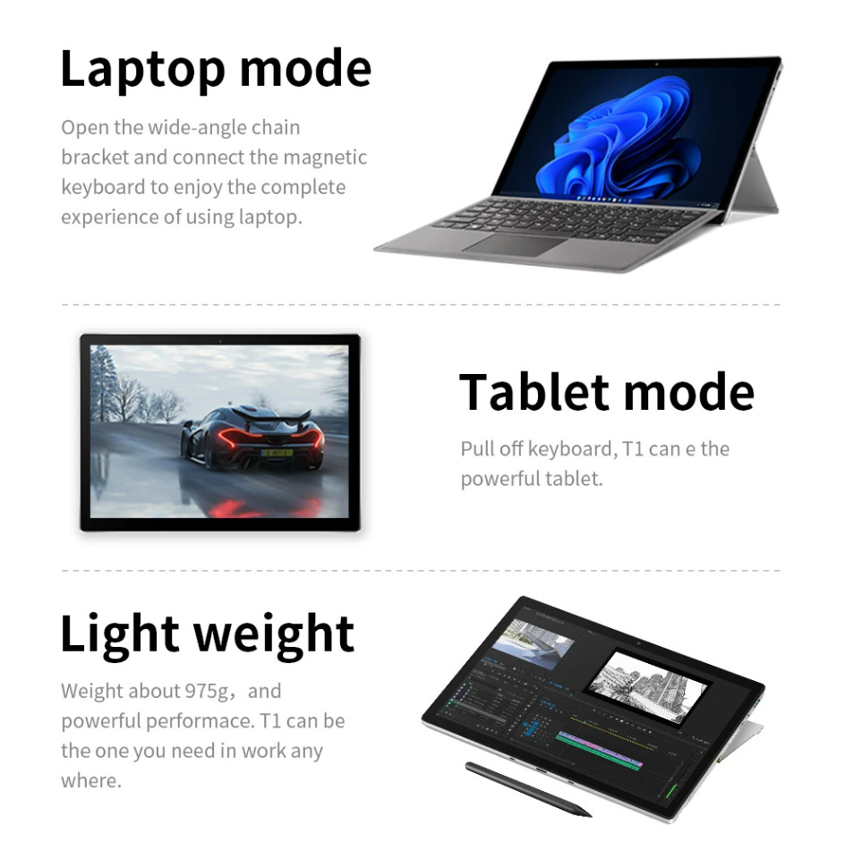ONE-NETBOOK T1 /i7-1260P/16g/1tb /Dedicated keyboard and pen included