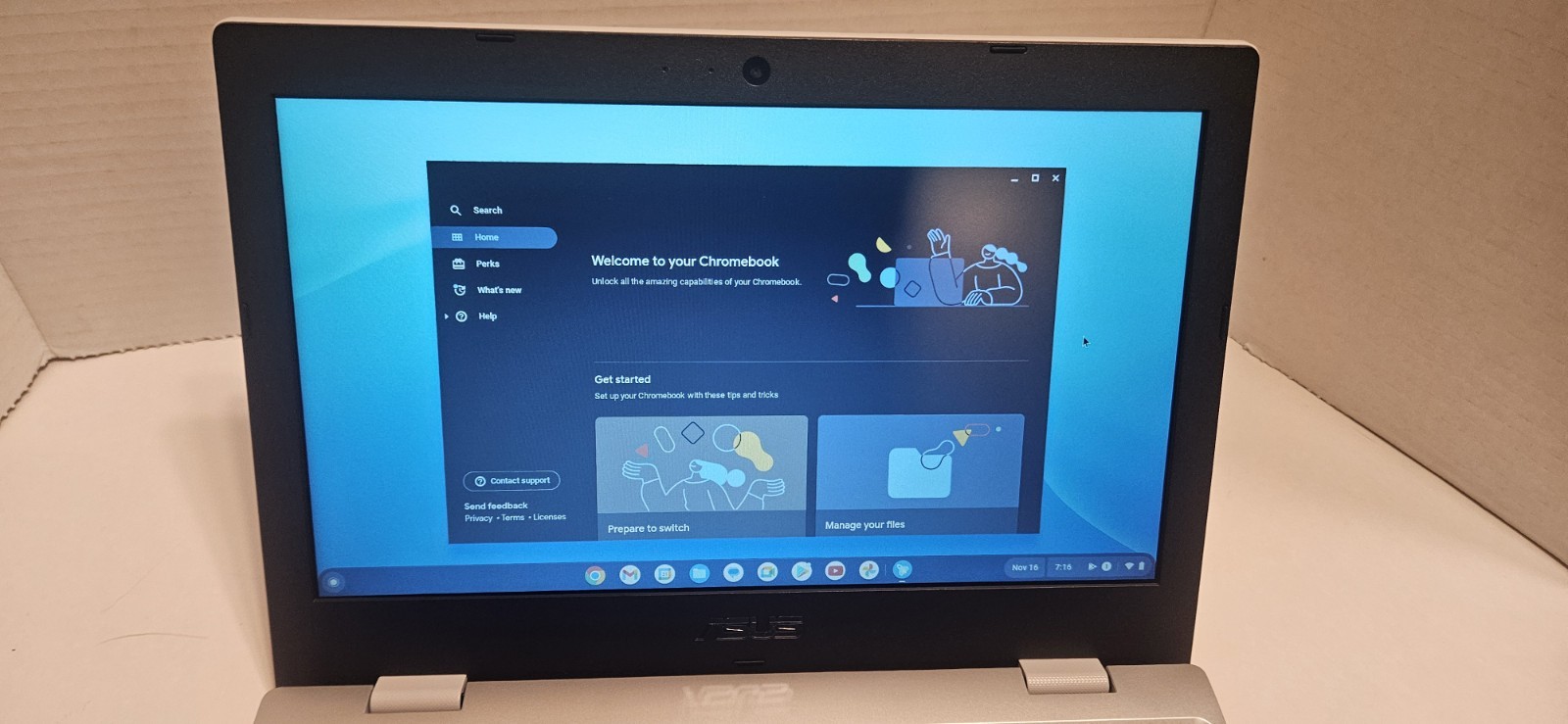 ASUS Chromebook CX1 11.6″ Display Intel N3350 32GB eMMC 4GB RAM CX1100CNA-AS42