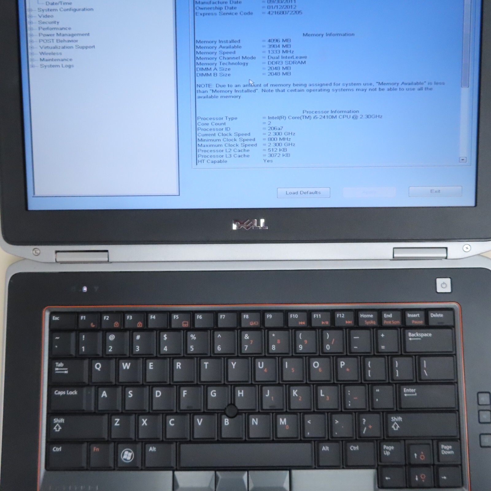Dell Latitude Laptop Intel Core i5 2.30GHz 2 Cores 4GB DDR3 SDRAM