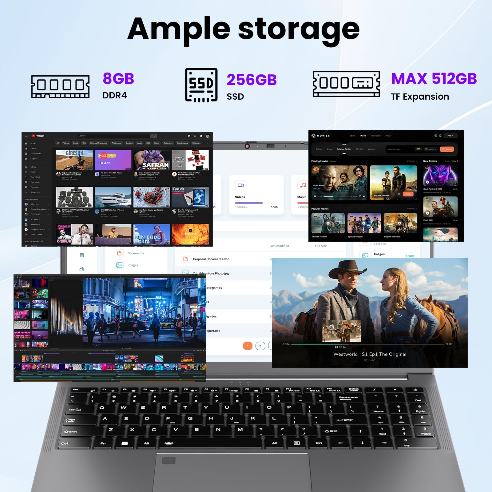 15.6″ FHD Laptop i7-9750H 8GB RAM 256GB SSD Backlit Keyboard Windows 11