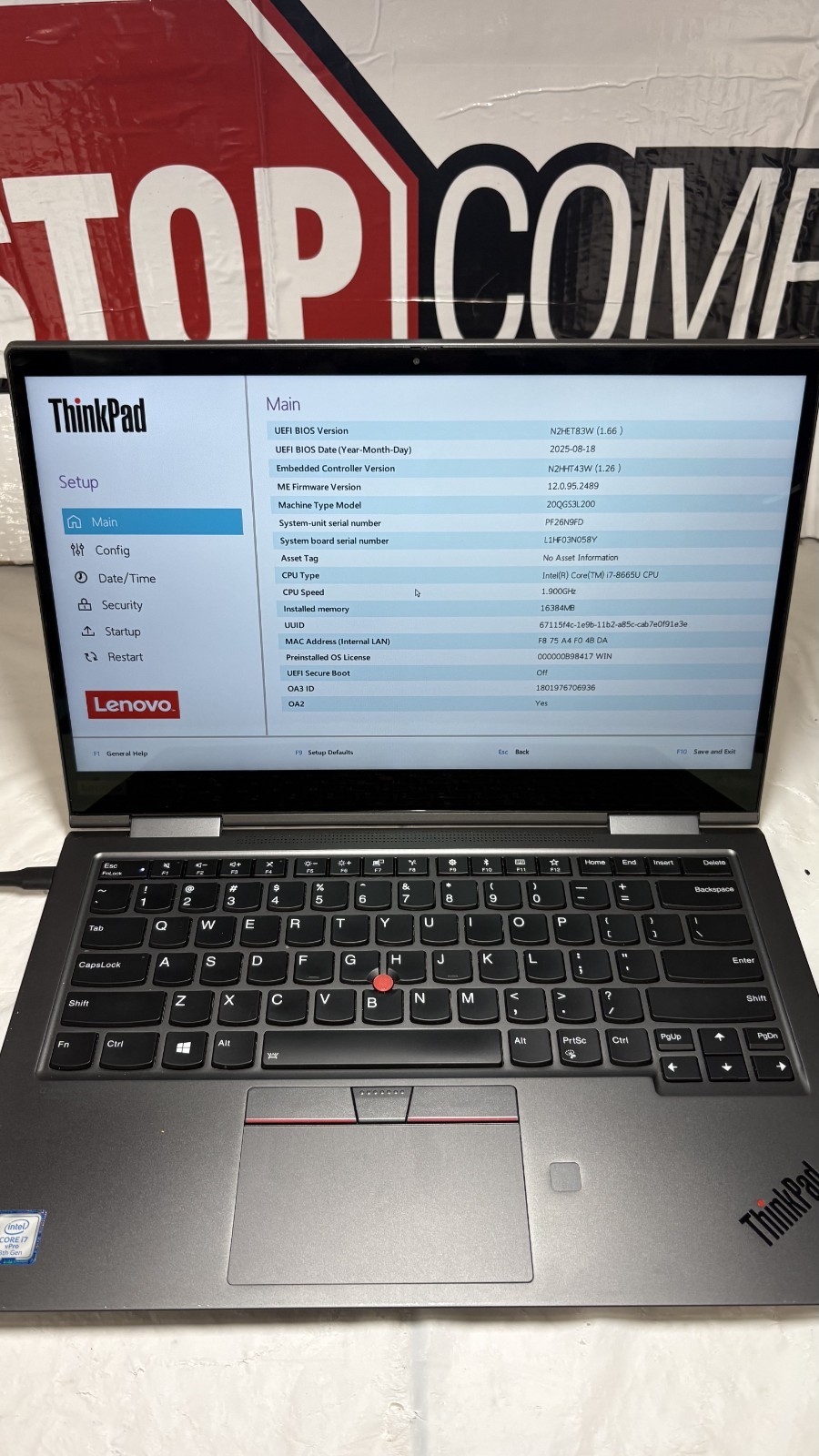 Lenovo ThinkPad X390 Yoga i7 16GB 128GB SSD Touchscreen Pen Win 11
