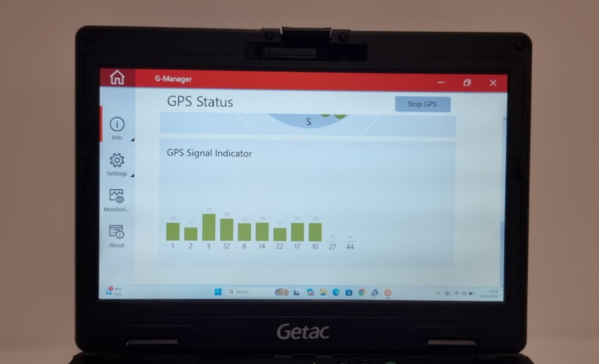 GETAC S410 G2 RUGGED LAPTOP 14″ TOUCH i5-6200U 16GB HDMI GPS Rs232 2 X BATTERIES