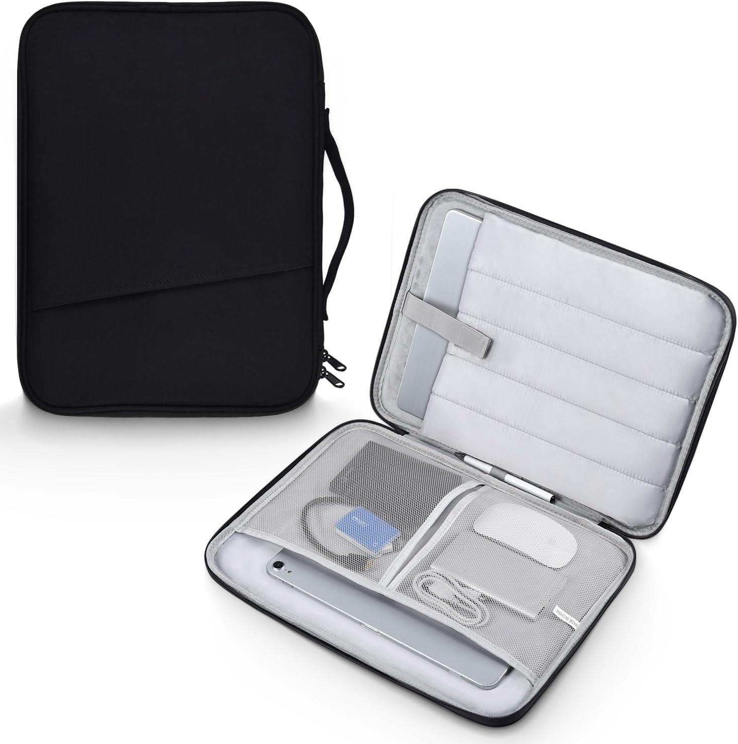 Black 13 Inch Laptop Sleeve Case for Apple MacBook Air 2026 2025 with Handle