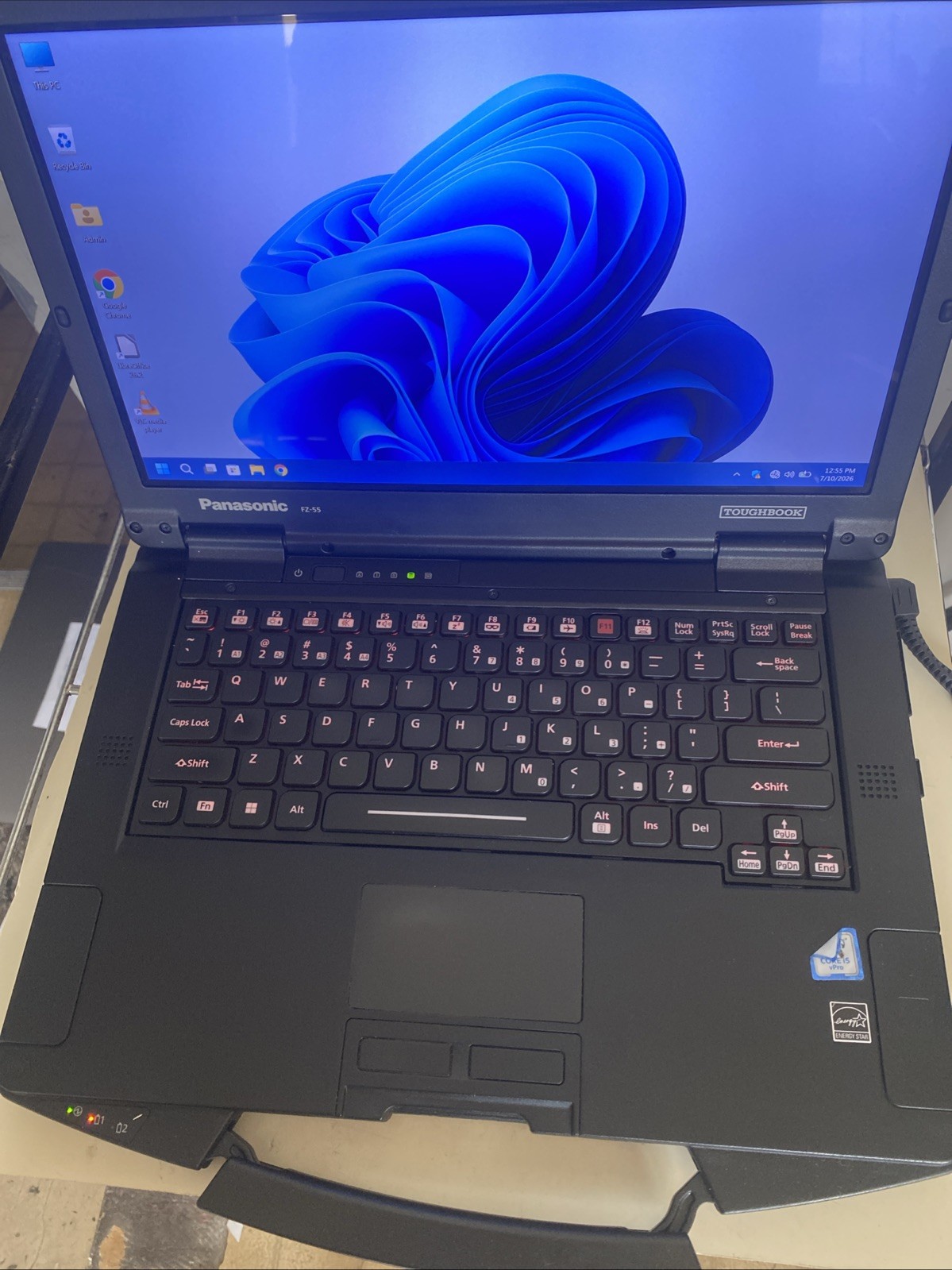 Panasonic FZ 55 Toughbook i5-8365U 1.6GHz 4C 8GB 512GB 11P TS Passed Tests Clean