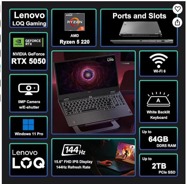 Lenovo LOQ Gaming Laptop – RTX 5050
