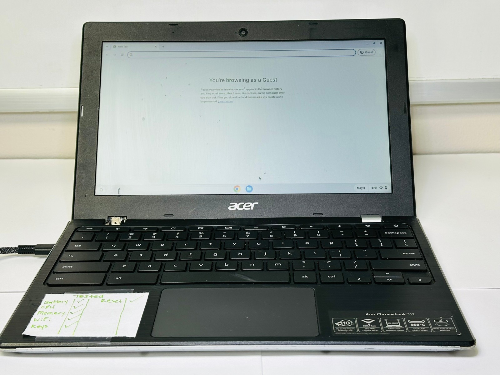 Acer Chromebook 311 CB311-9H-C1JW 11.6″ N4020 4GB 32GB ChromeOS Tested