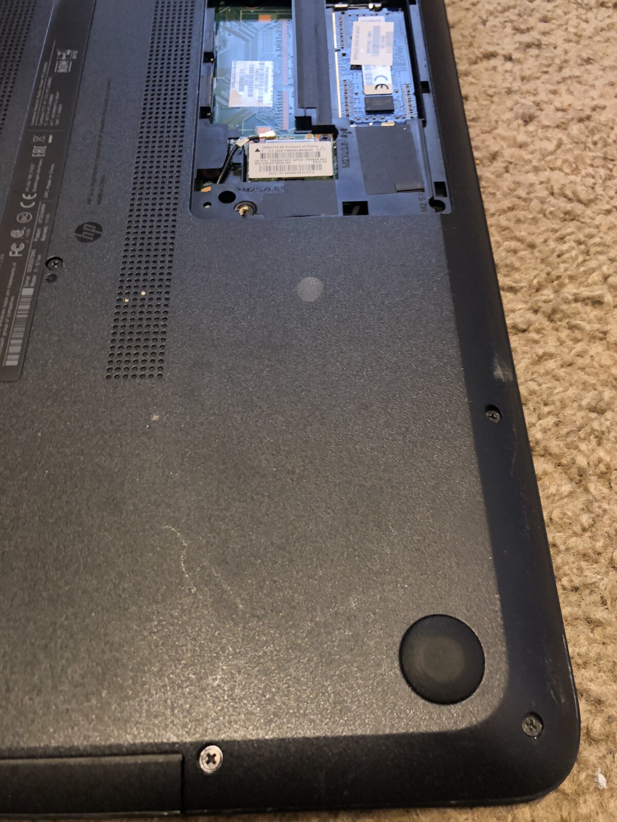 HP 15-f211WM Black laptop PARTS ONLY NO HDD As is