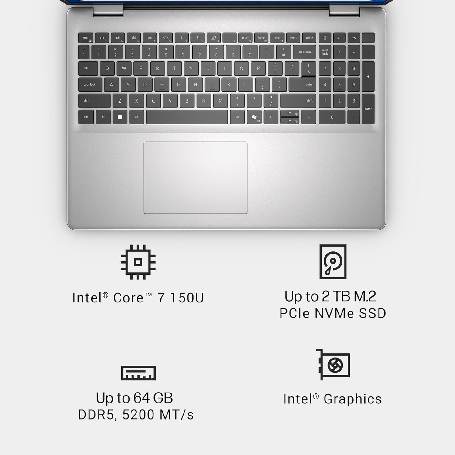 Dell 16 Touchscreen Laptop Intel 10-Core 7 150U(up to 5.4 GHz) 32GB DDR5 1TB SSD