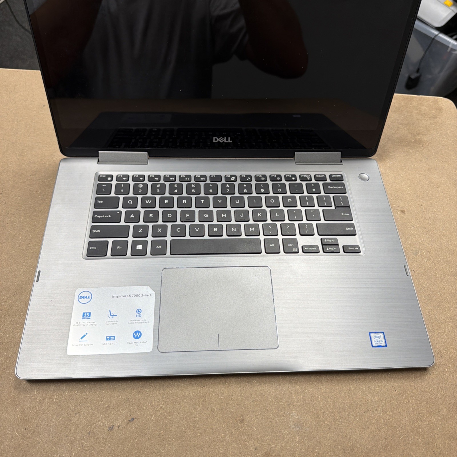 *NO BOOT 2-in-1 Dell Inspiron 7573 Laptop i5-8250u 1.60GHz 4GB RAM No HDD/OS