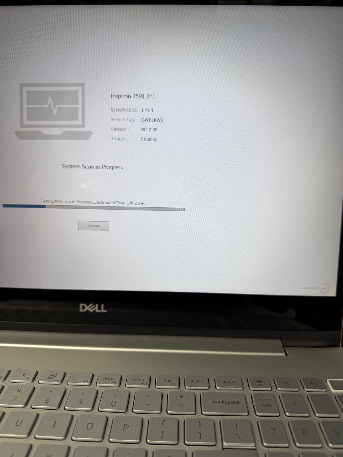 Dell Inspiron 7591 (2n1) 15.6″ i7-10510U 12GB 256GB NO OS Read