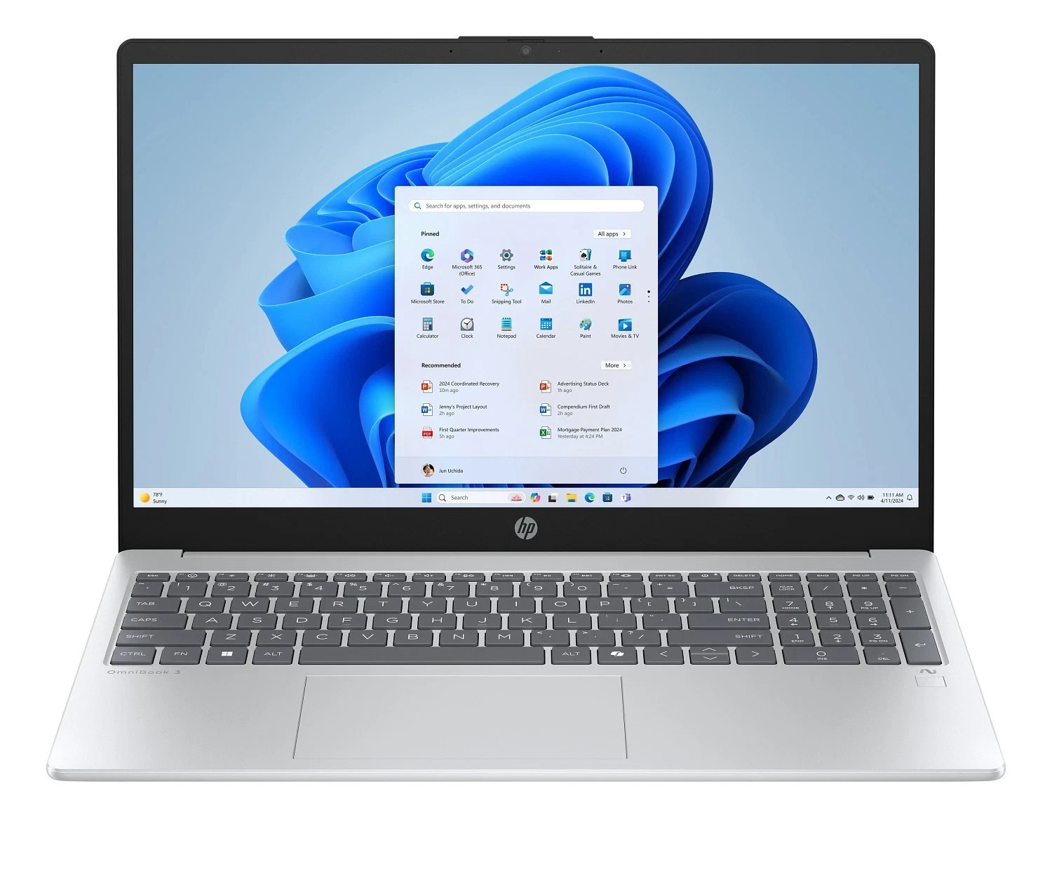 New HP OmniBook 3 15.6” FHD Touchscreen Laptop AMD Ryzen AI 7 350 16GB 1TB 860M
