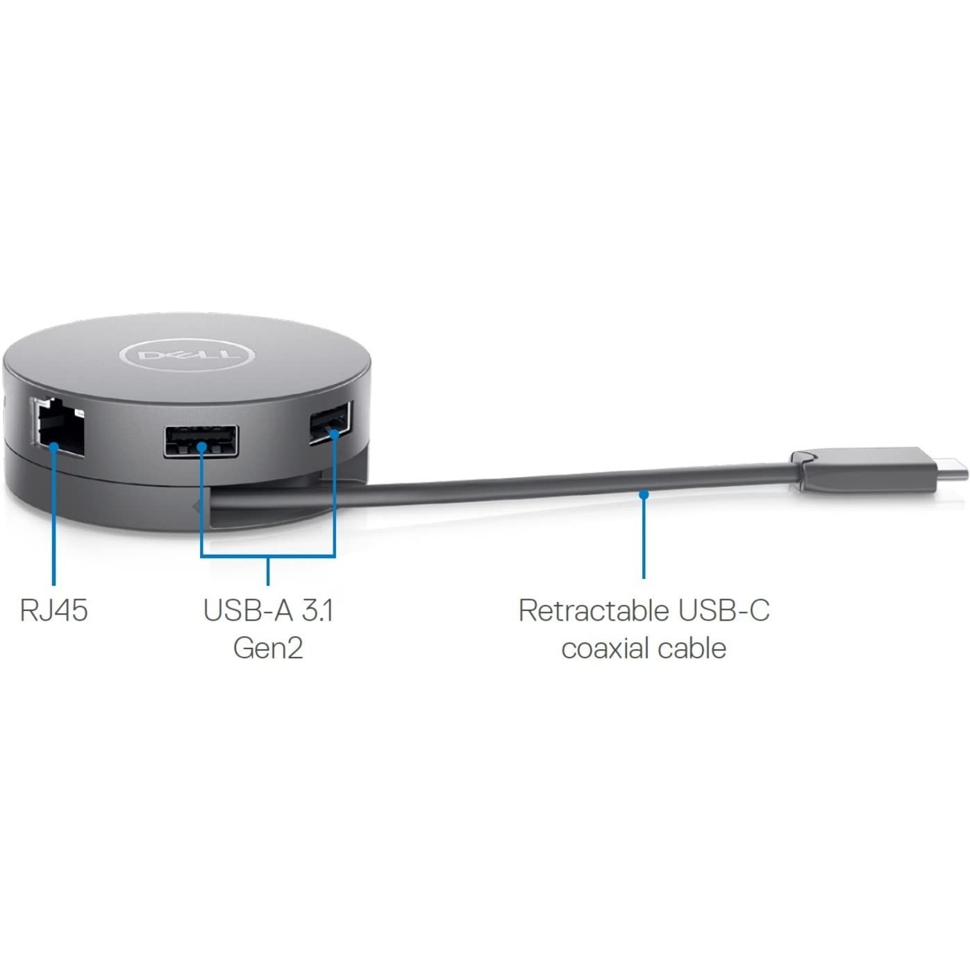 Dell USB-C Multiport Adapter/Travel Hub (7-in-1) USB-C to HDMI/Ethernet/USB Hub