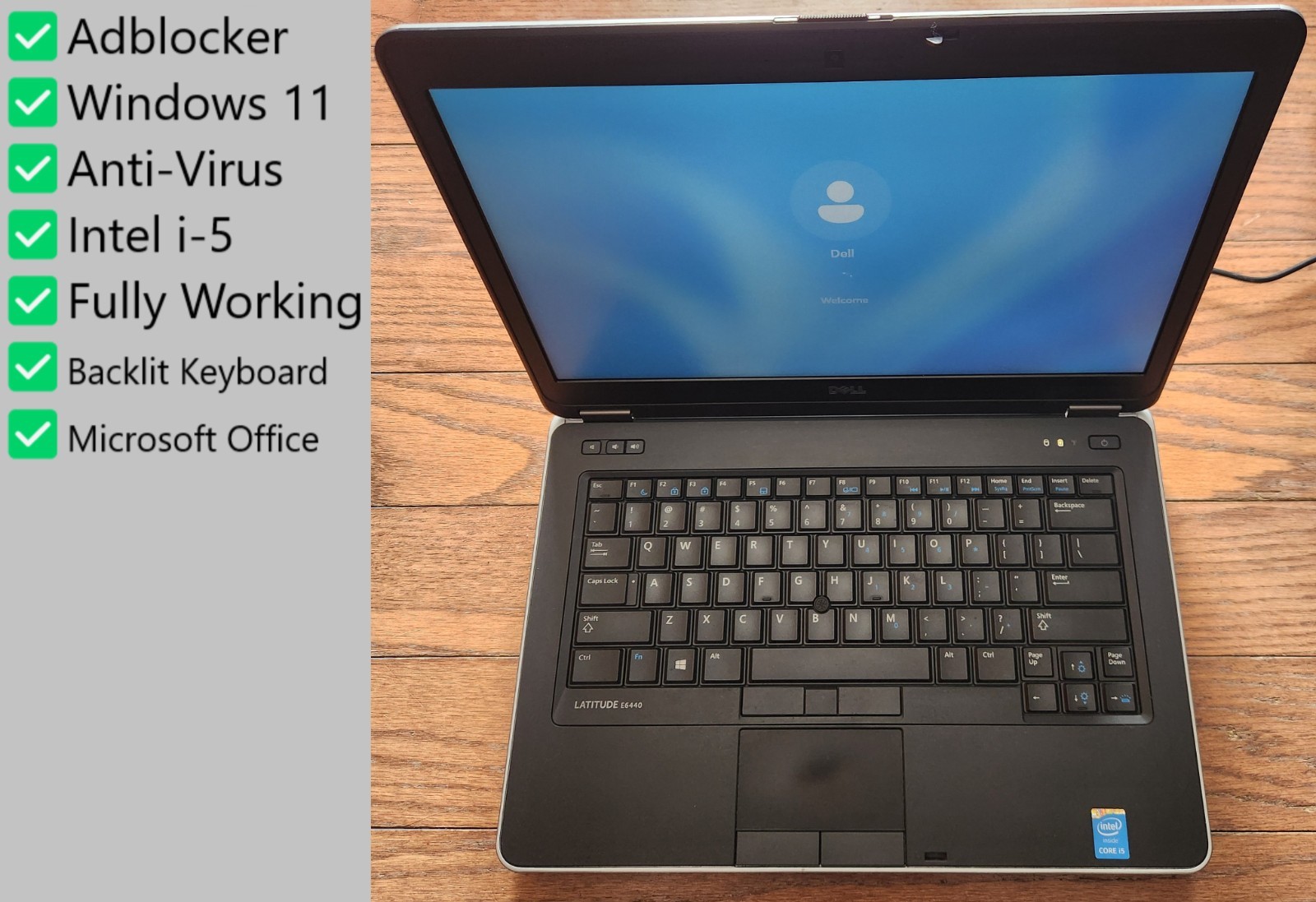 Dell Latitude E6440 (256GB SSD, Intel i-5, 2.7GHz, 8GB RAM, Windows 11) Laptop
