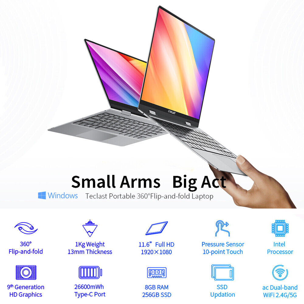 High Quality Laptop 11.6 Inch with Quick Charge 360 Rotating Touch Screen