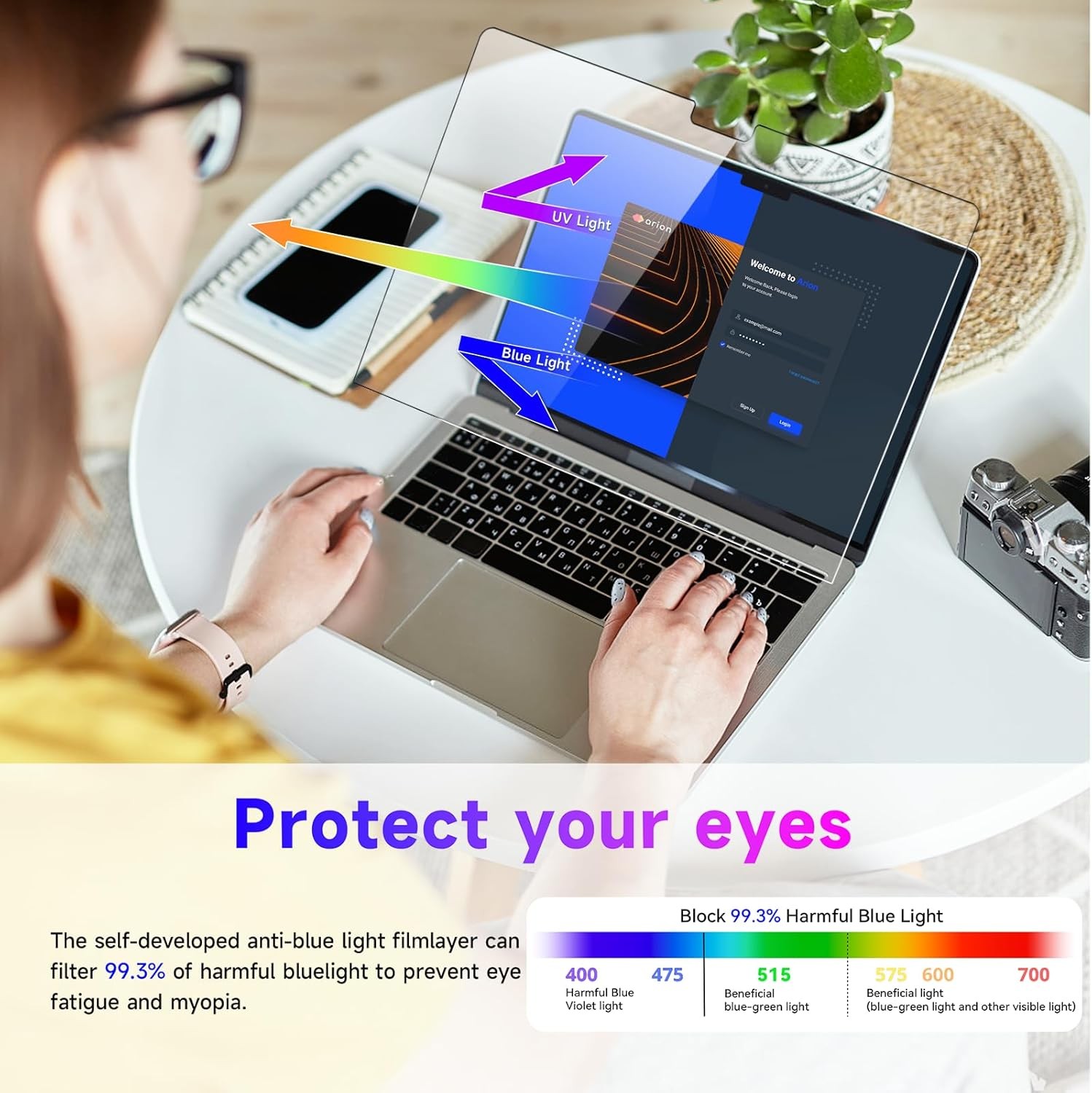 Blue Light Blocking Matte Screen Protector – 2 Pack for MacBook Pro 14-inch M1 M