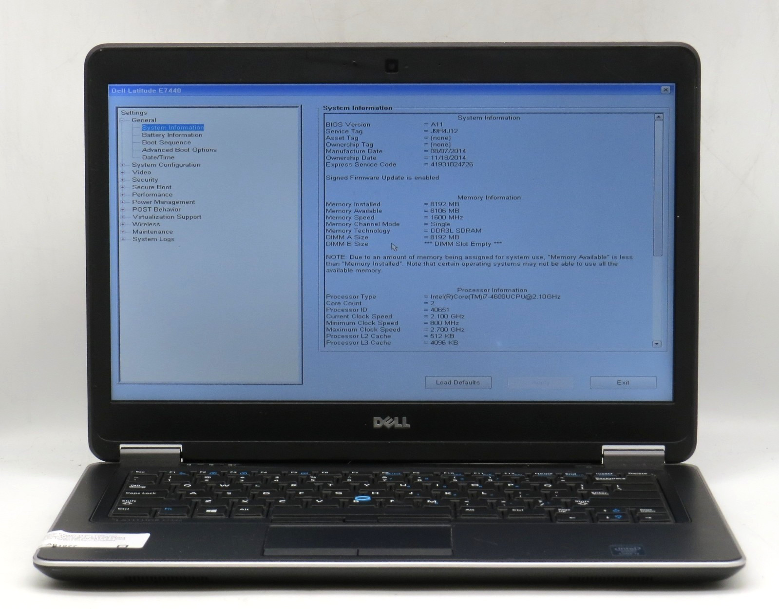 Dell Latitude E7440 | 14.0″ | i7-4600U @ 2.10GHz | 8GB DDR3 | 256GB SATA | No OS