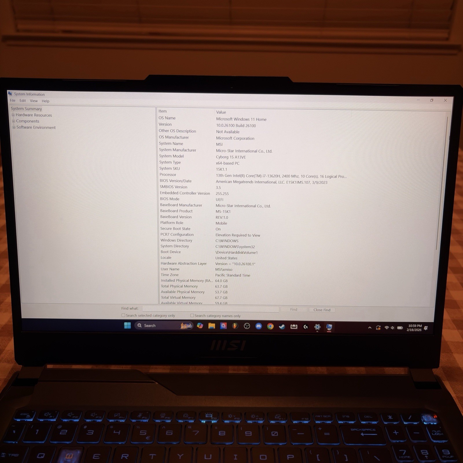 MSI Cyborg 15 A13V Gaming Laptop