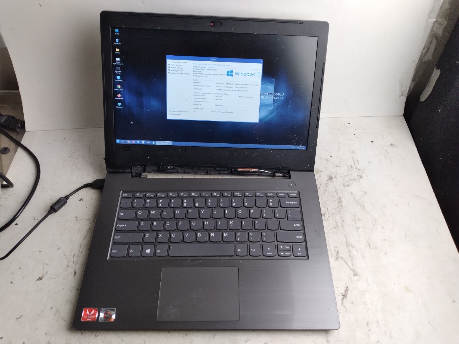 Lenovo ThinkPad V330-14ARR w/AMD Ryzen 3 2200U, 4GB RAM, 14″ Laptop for Parts