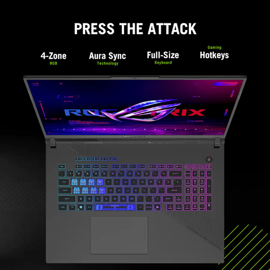ASUS ROG Strix G18 18” FHD+ 16:10 Gaming Laptop AMD Ryzen 9 8940HX 64GB RTX 5050