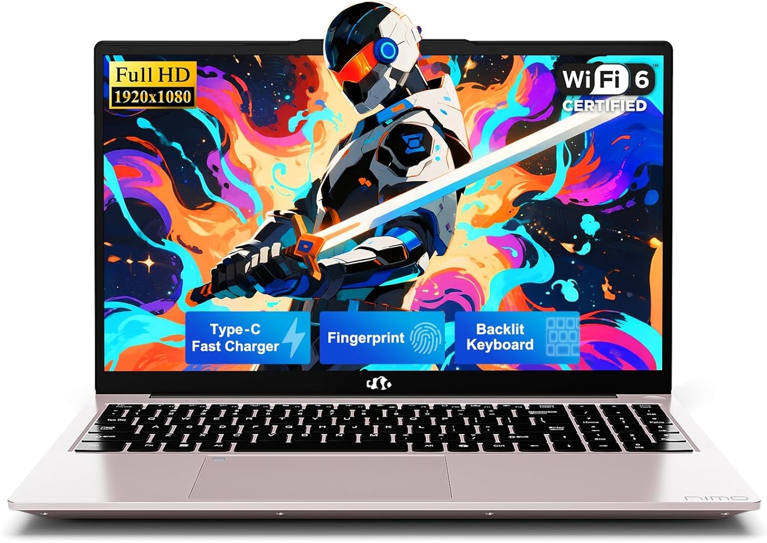 NIMO 15.6″ FHD Laptop Computer Intel Pentium N150 8GB RAM 512GB SSD Backlit KB