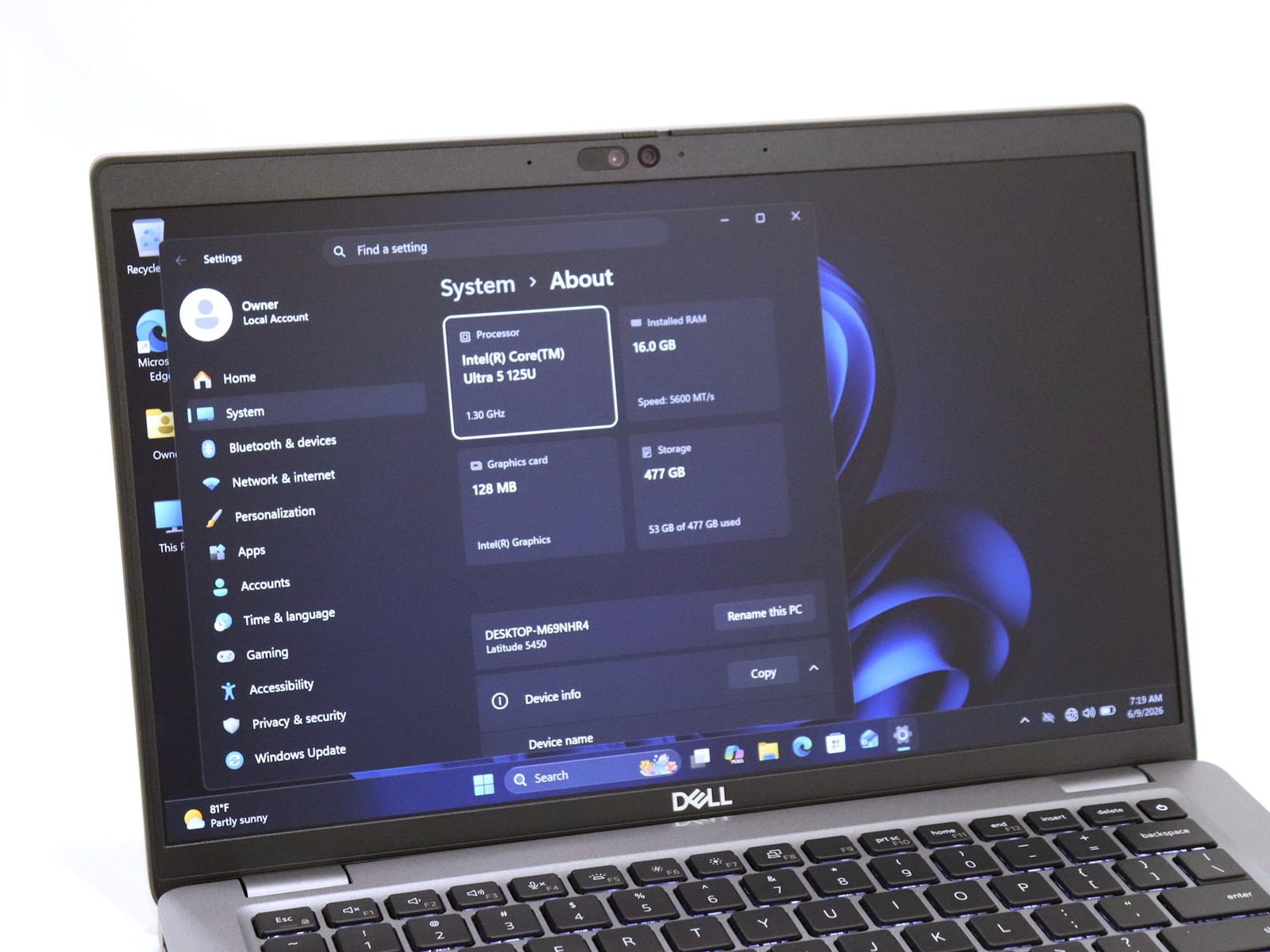 Dell Latitude 5450 14.0″ Ultra 5 125U 16GB 512GB NVMe W11P +ProSupport Plus 2027