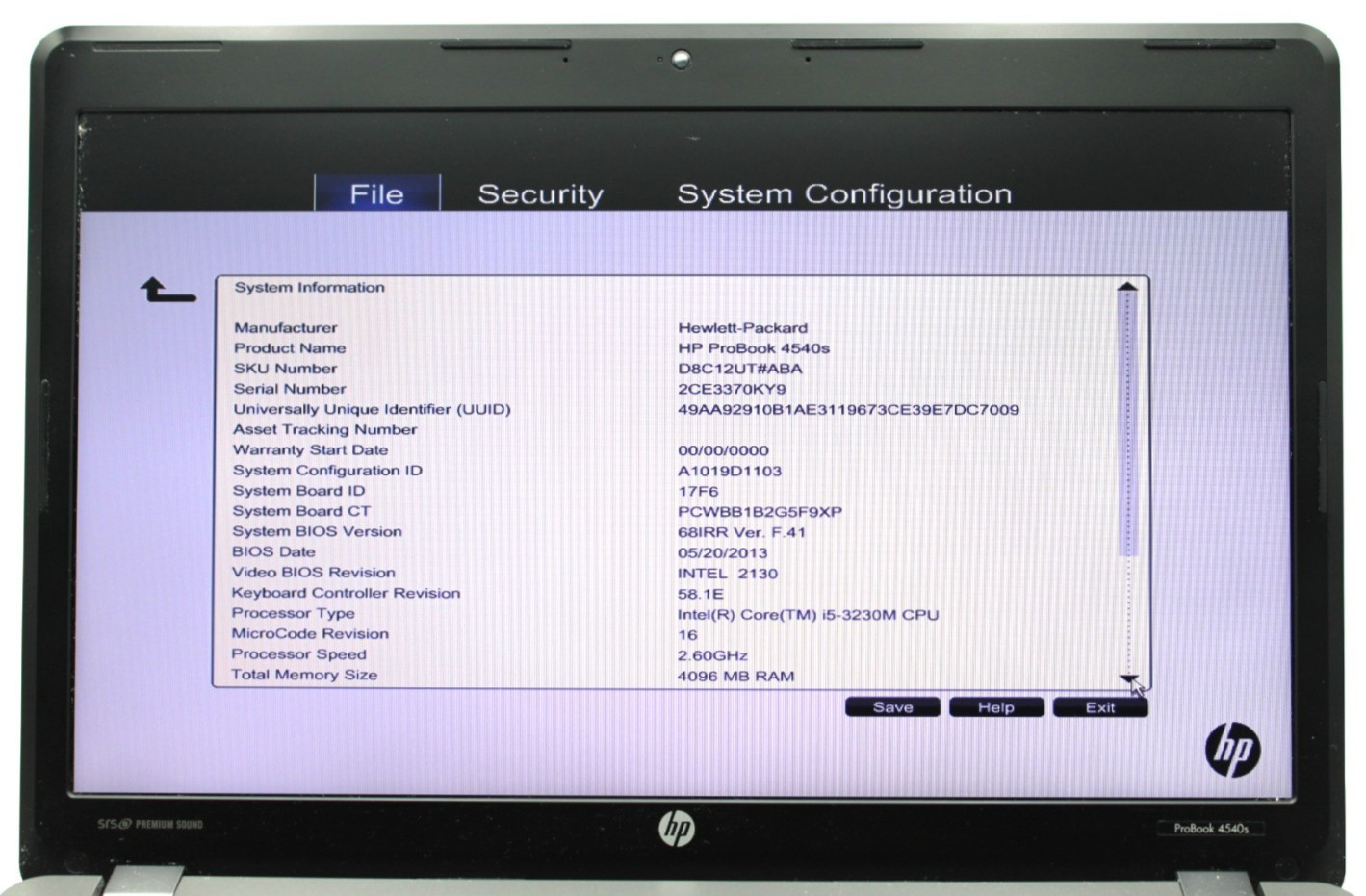 HP ProBook 4540s i5-3210M@2.5GHz 4GB DDR3 NO STORAGE OR OS *USED/TESTED*