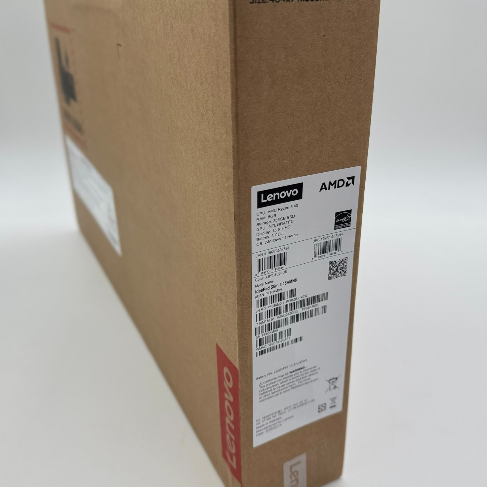 Lenovo IdeaPad Slim 3 15.6″ Laptop AMD Ryzen 5 40 8GB 256GB SSD FHD Blue