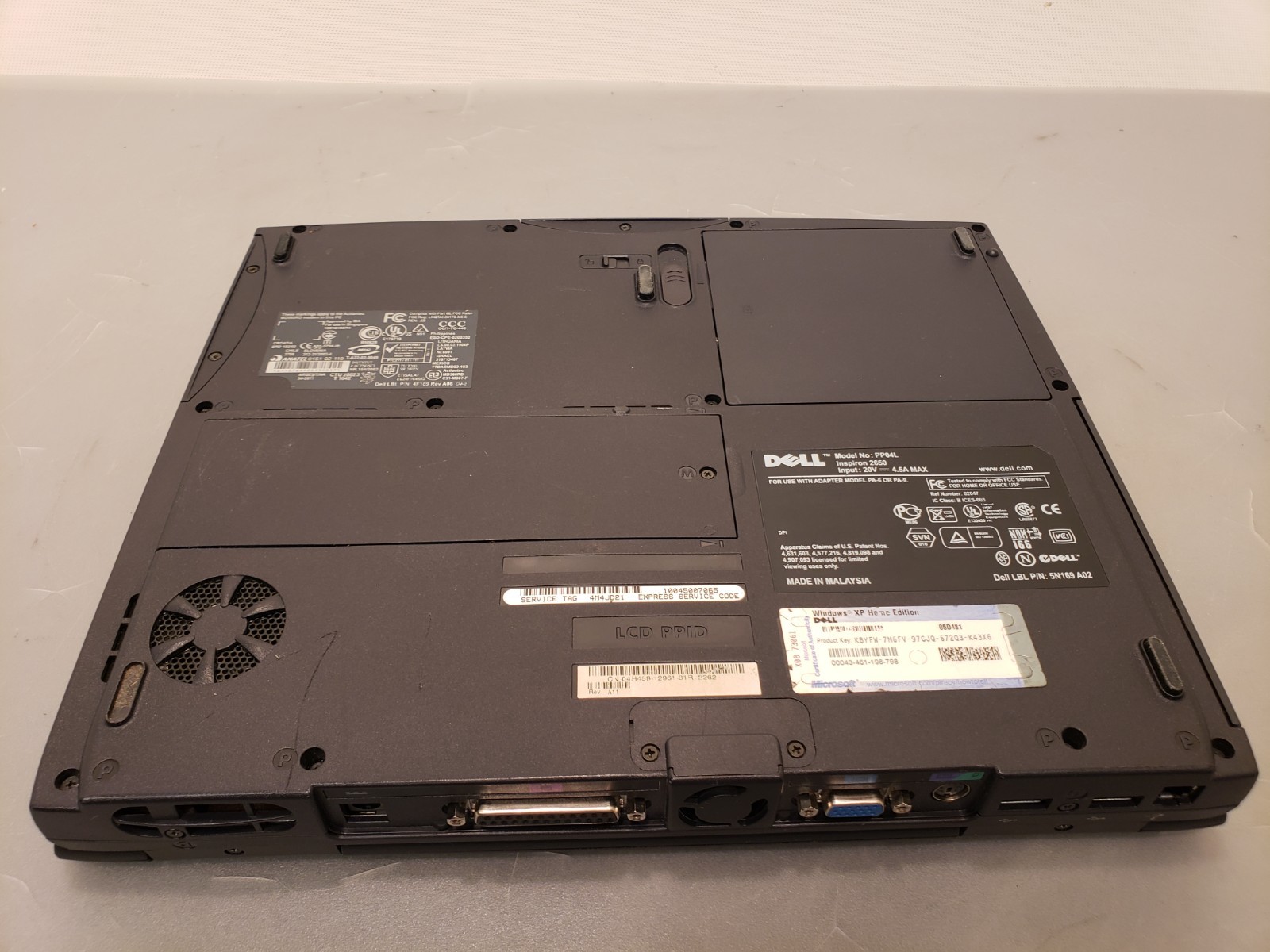 Vintage Dell Inspiron 2650 Intel Pentium 4 256MB 100GB Windows XP Laptop 15″