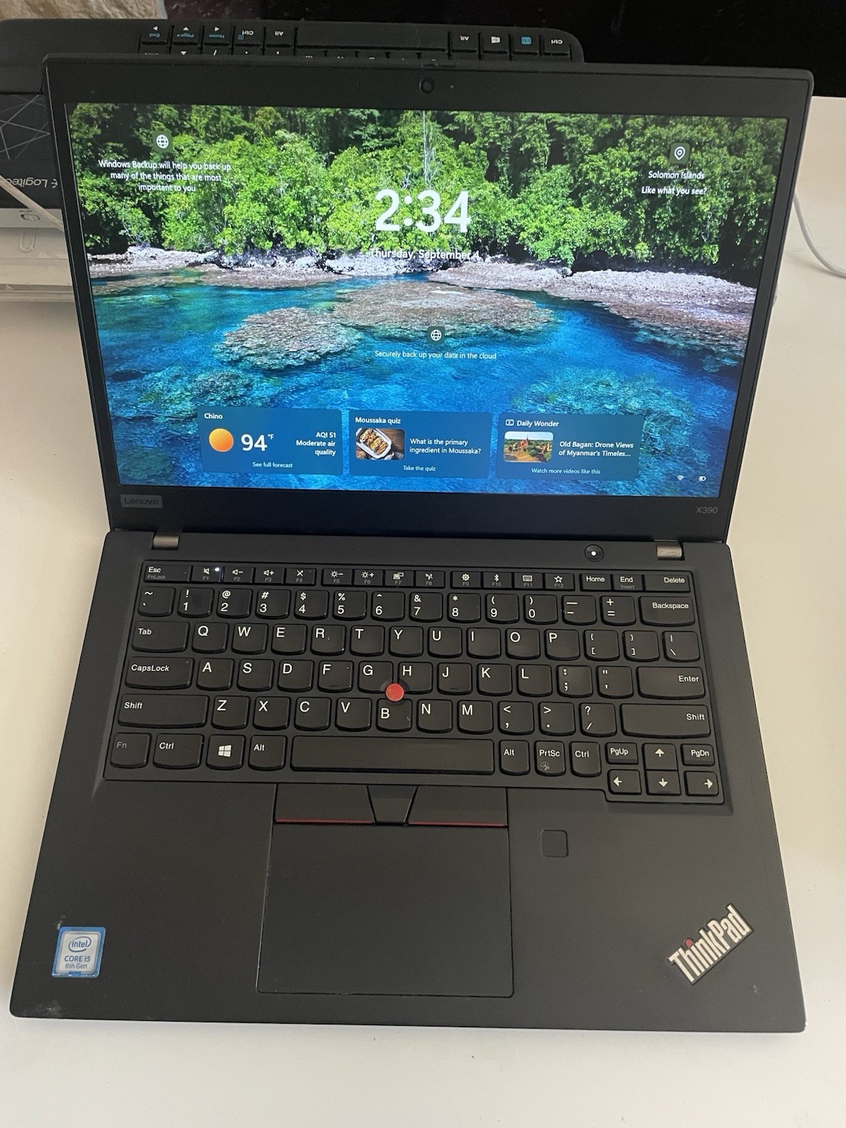Lenovo ThinkPad X390 Intel i5-8265U 8GB RAM 128GB SSD Win 11 Pro Business Laptop