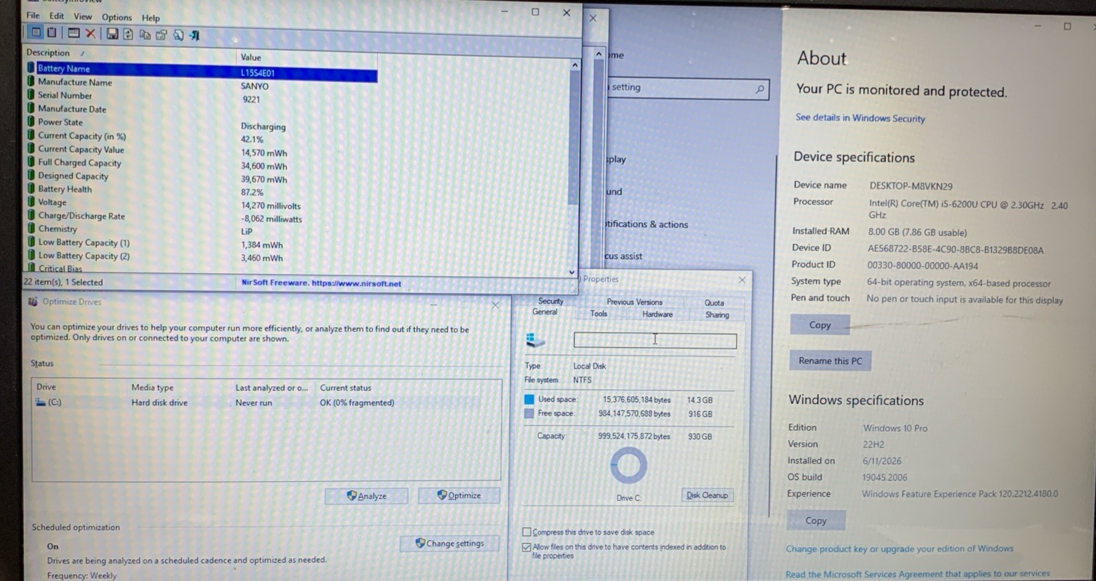 17.3″ LENOVO IDEAPAD 300-17ISK CORE i5-6200U@2.3GHz, 1TB HDD, 8GB RAM, W10P