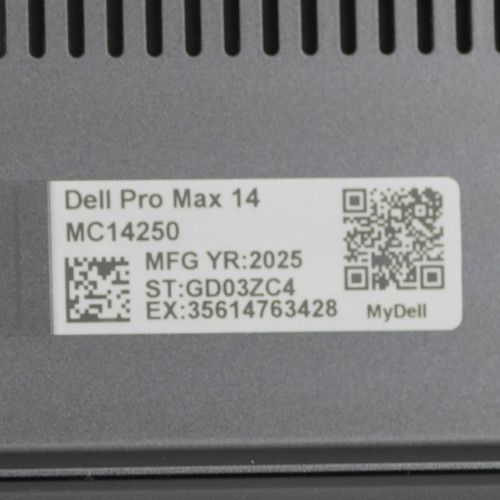 Dell Pro Max 14 MC14250 14″ 1TB 2.2GHz 32GB RAM Intel Core Ultra 7 (H90001237)