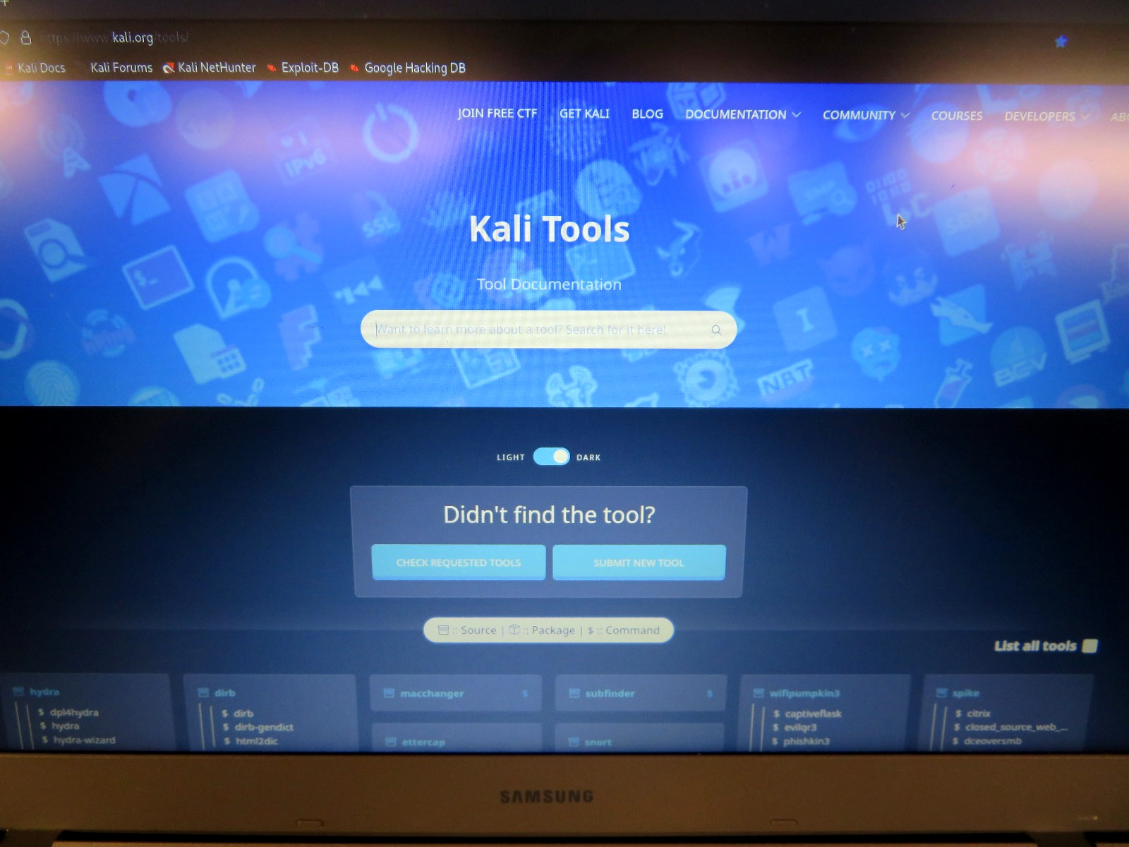 Samsuung 15.5 inch Chromebook Upgraded to KALI Linux