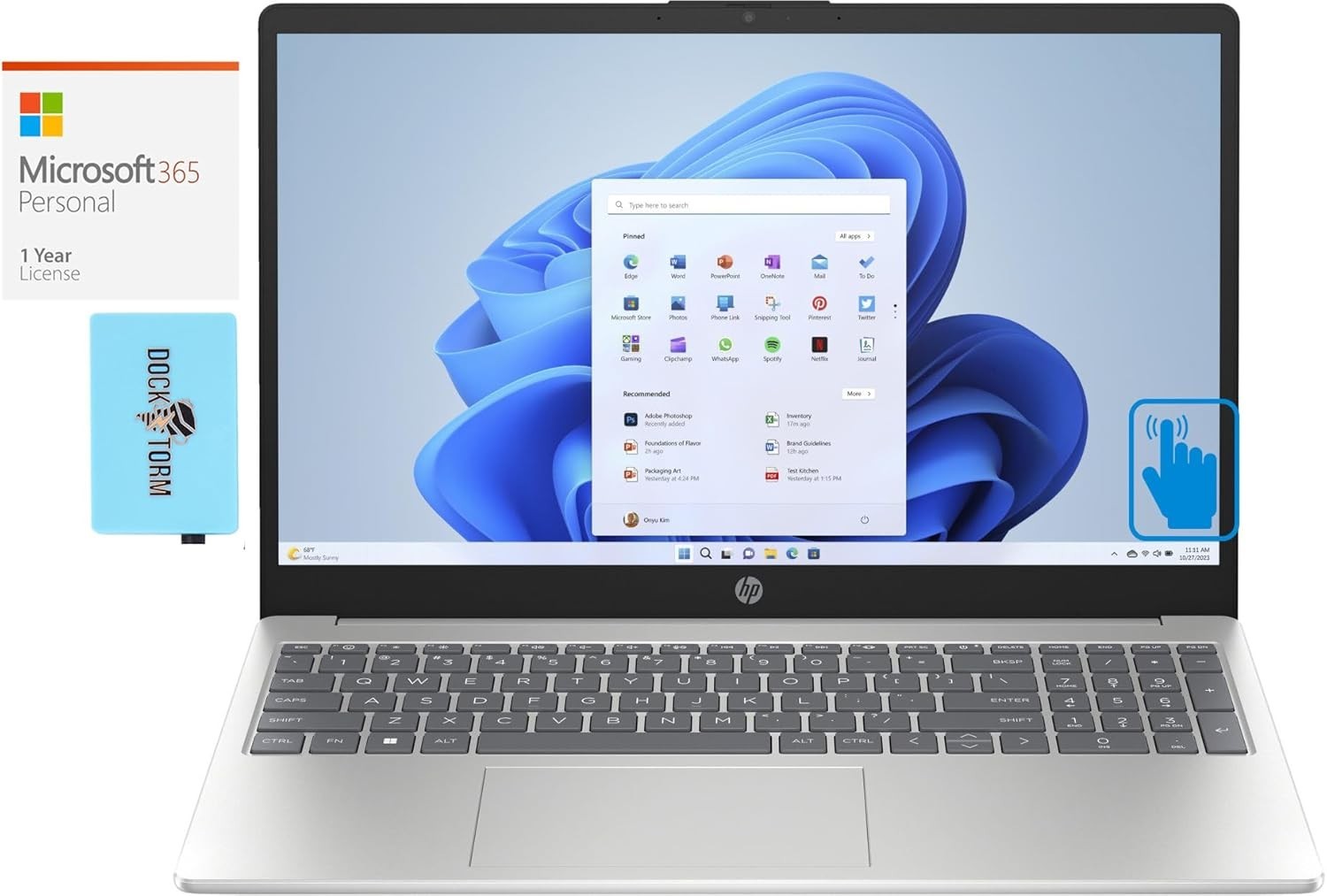 HP 15 FD0005DX TOUCHSCREEN Core i5 1235U 512GB SSD 8GB DDR4 15.6 HD