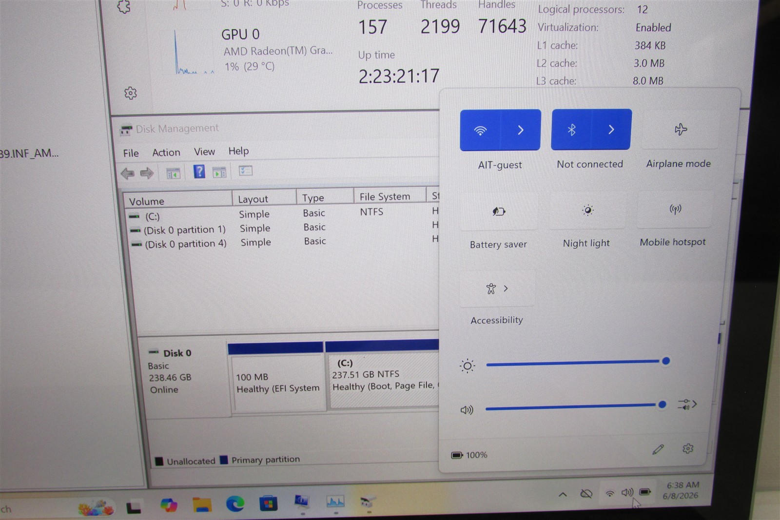 Microsoft Surface Laptop 4 1958 Ryzen 5 2.2GHz 8GB RAM 256GB 13.5″ Win 11 Home