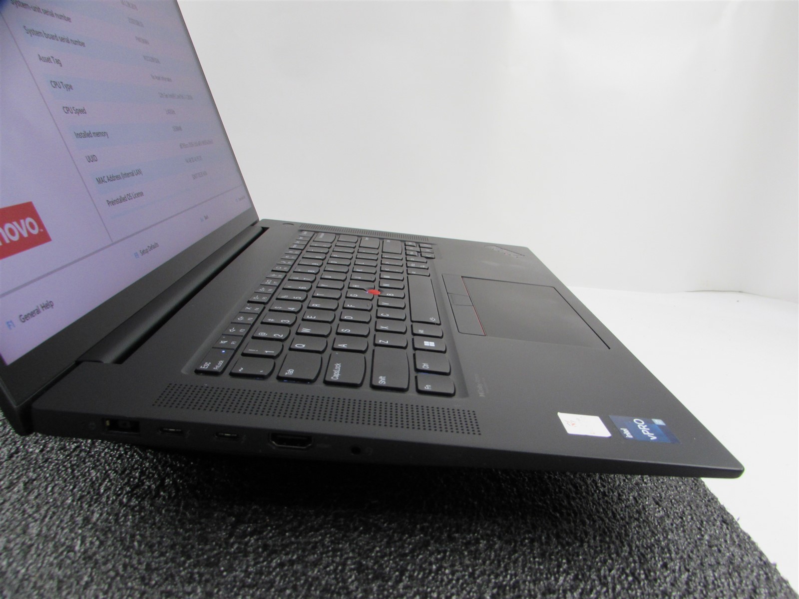 LENOVO THINKPAD P1 (GEN 5) 4K TOUCH I7-12800H 512GB 16GB RAM RTX A1000 WIN 11