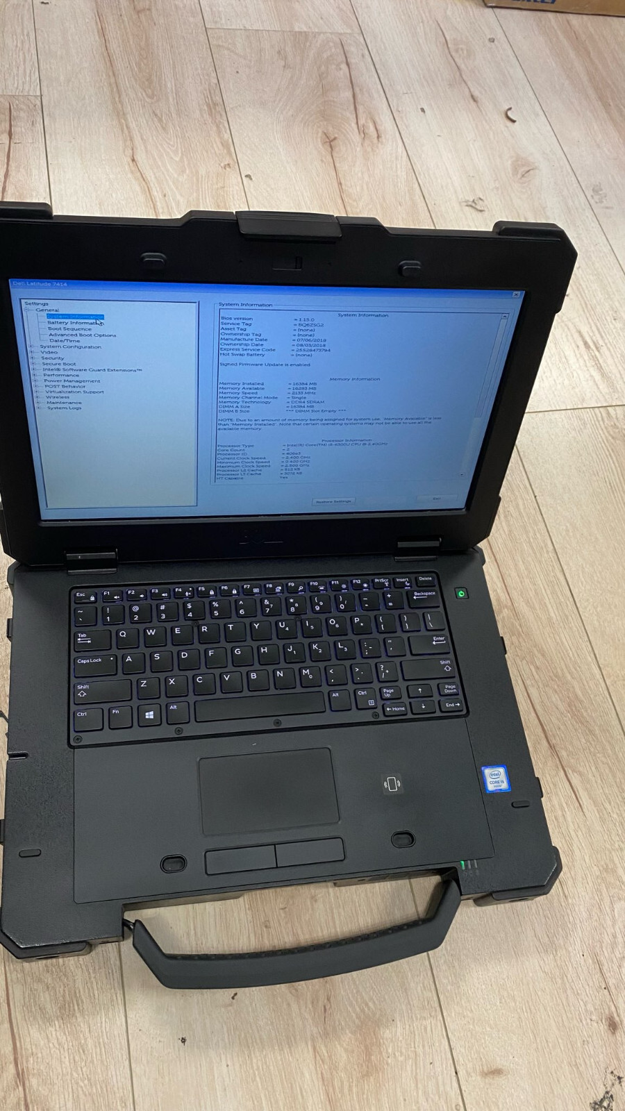 Dell Latitude 7414 Rugged Intel Core i5-6300u 16Gb RAM 256gb SSD Win10 Pro-3