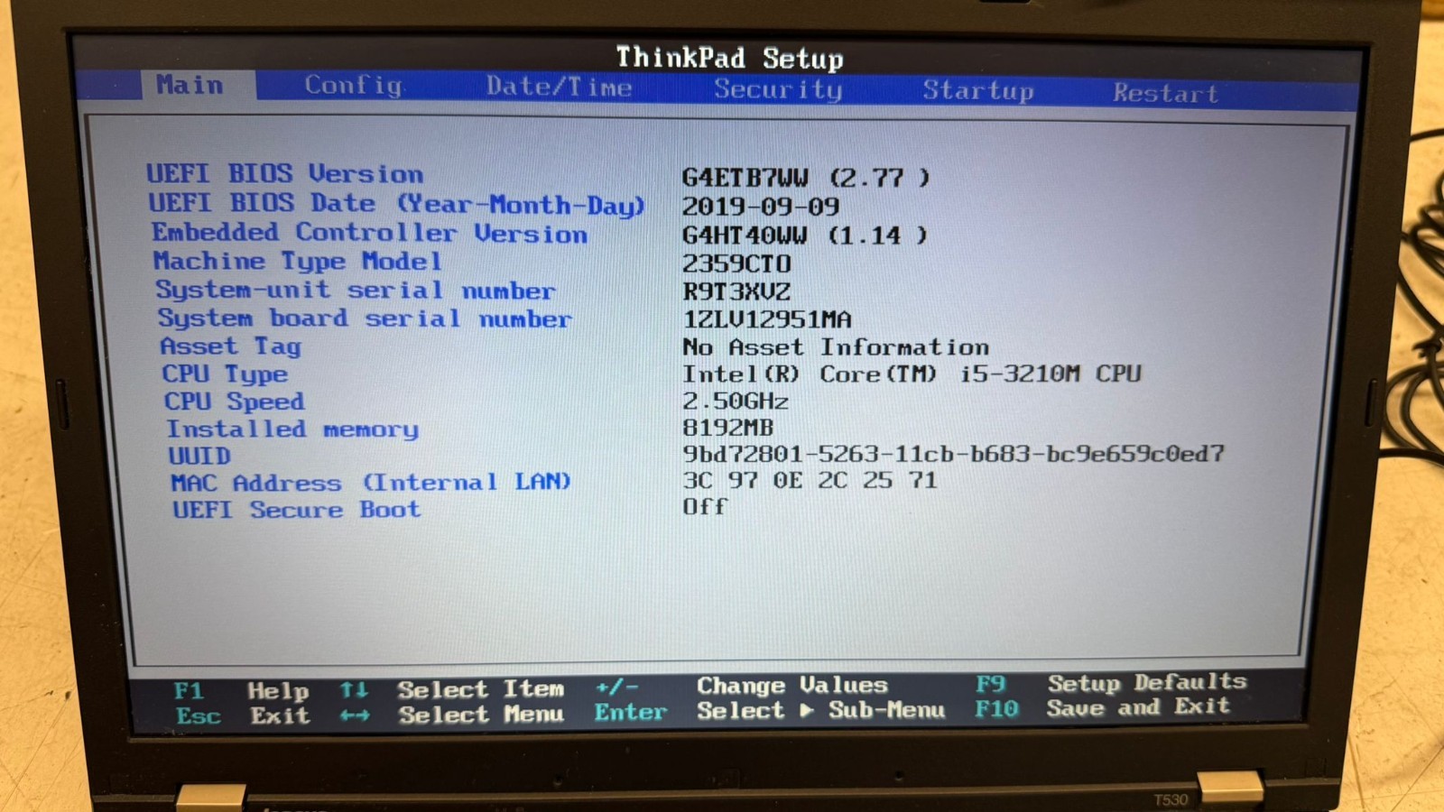 Lot of 6 LENOVO THINKPAD T530 & T520 Core i5 8GB RAM NO SSD Boots to Bios