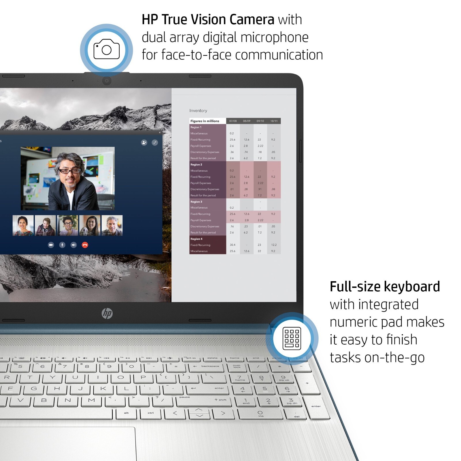 HP 15.6″ FHD Laptop 15-ef2129wm Blue 8GB RAM 256GB SSD Ryzen 5500U Notebook PC