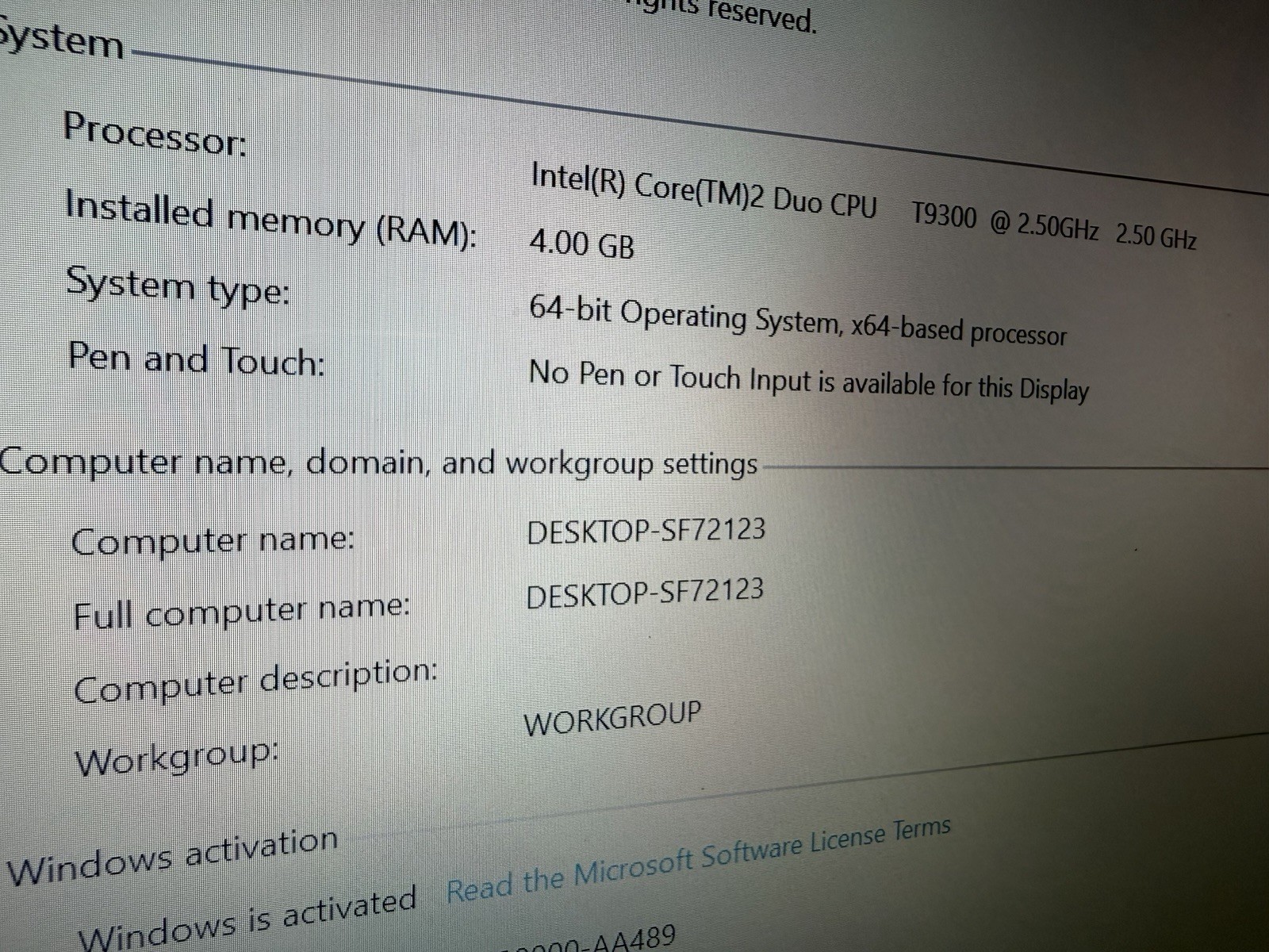 MPC Transport T2500 Laptop Computer 15.1 TFT Win10pro C2D 2.50 40GB 4GB DVDRW