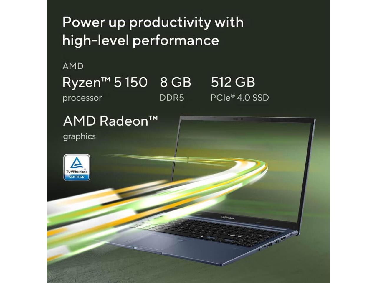 Asus M1502NAQRS53 15.6 inch – Vivobook 15 Laptop – AMD Ryzen 5 150 – 8GB RAM –