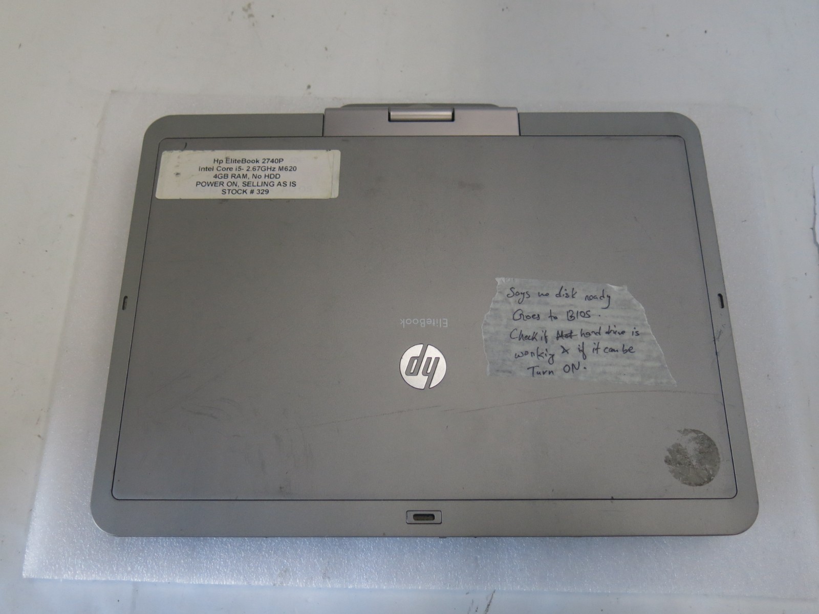 HP EliteBook 2740p Convertible Laptop | Core i5 2.67GHz M620 4GB RAM | Powers On