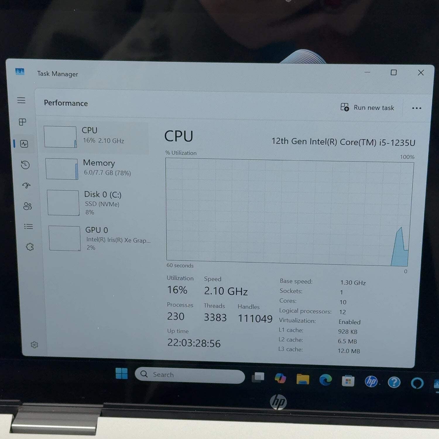 HP Pavilion x360 14-ek0033dx 14″ i5-1235U 1.3GHz 8GB RAM 512GB SSD