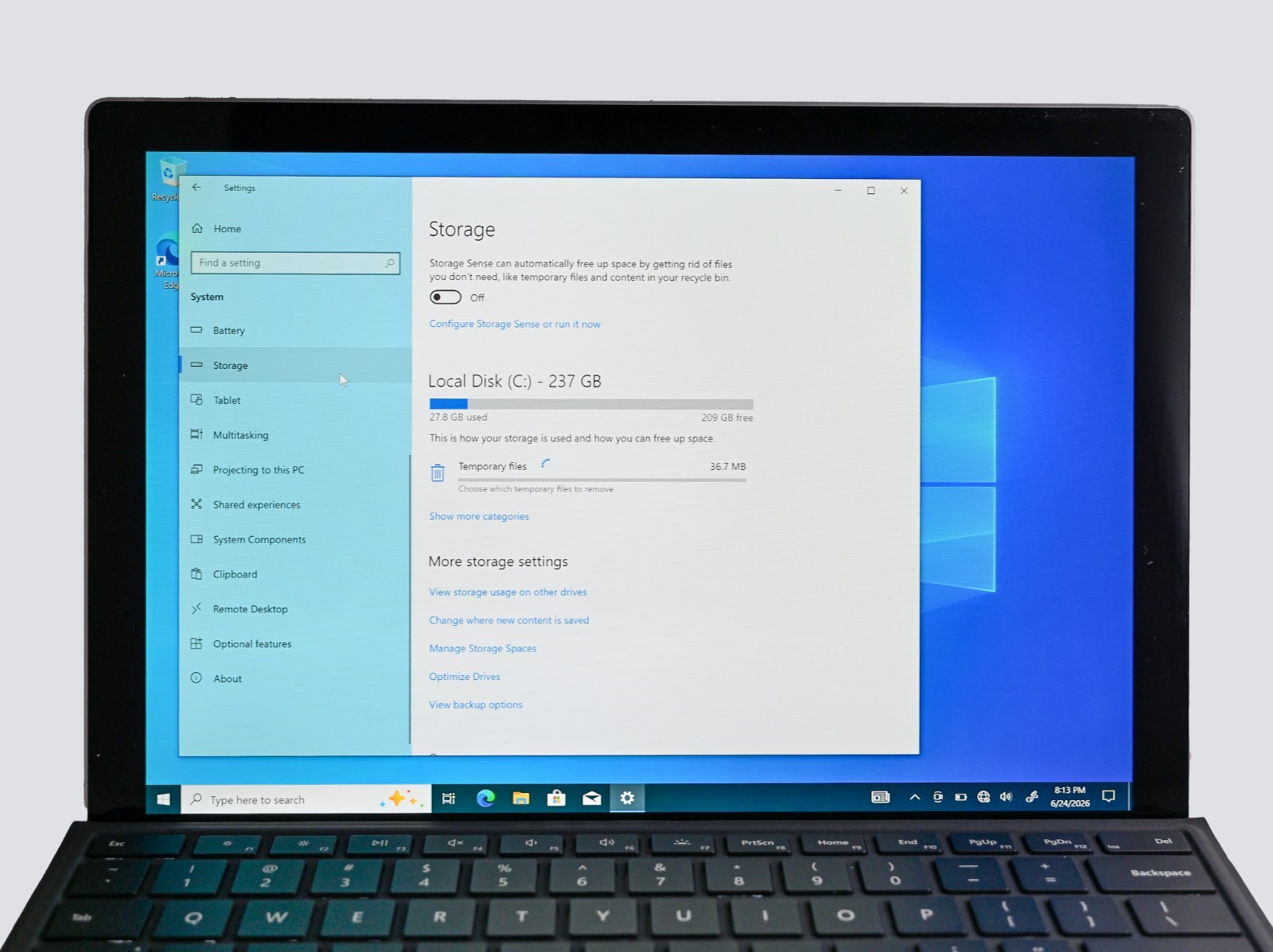 Microsoft Surface Pro 5 1796 i5-7300 2.6GHz 8GB RAM 256GB SSD Windows 10