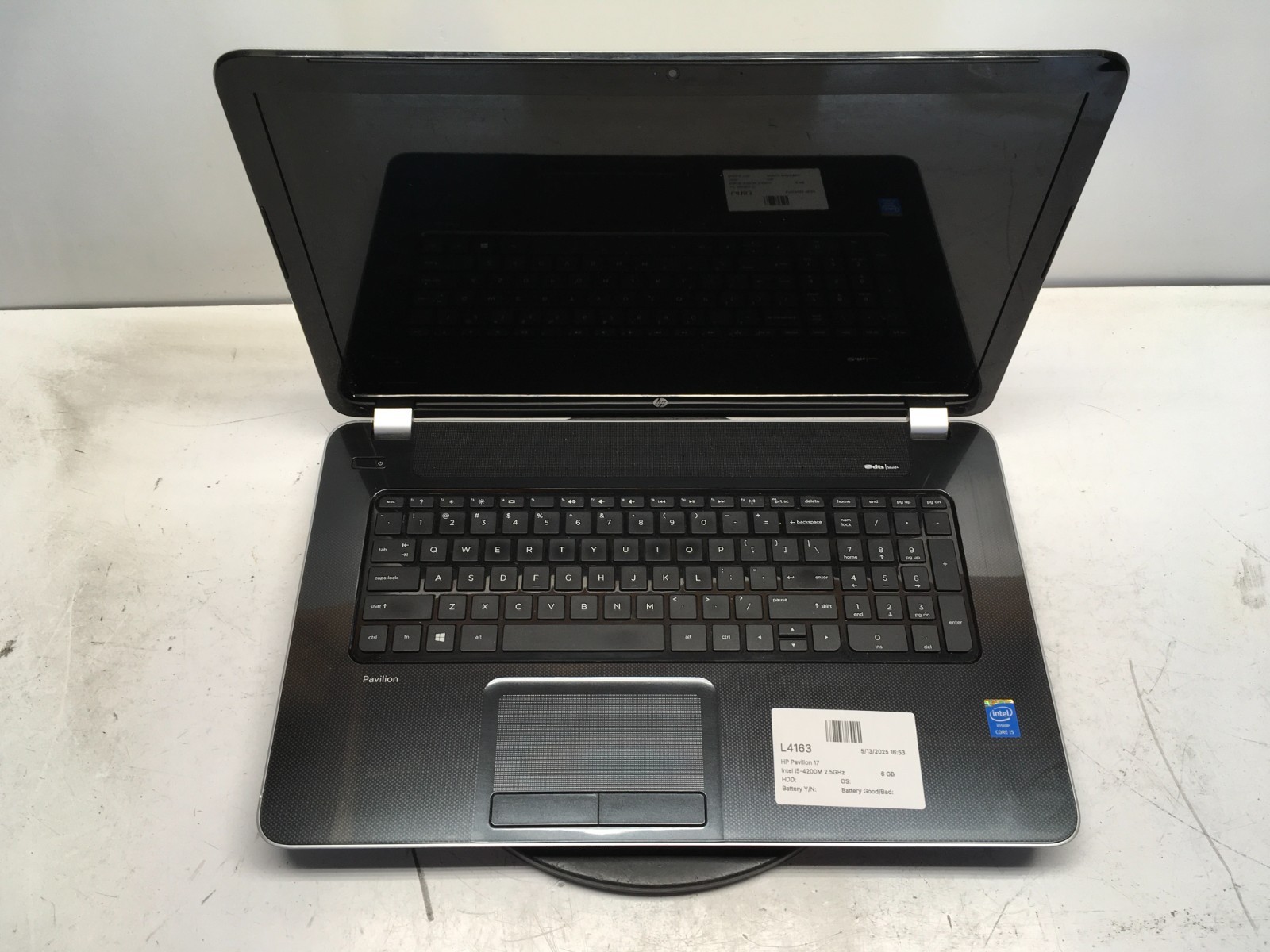 HP Pavilion 17-E161NR Intel i5-4200M 2.5GHz 6 GB NO HDD/Battery