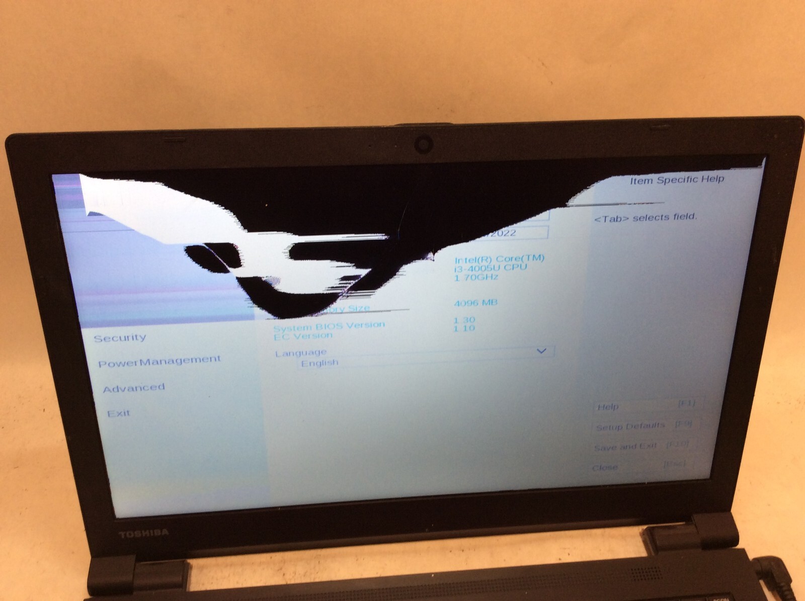 Toshiba Tecra C50-B1500 Laptop 15″ Intel Core i3 4th Gen DAMAGED SCREEN -PP