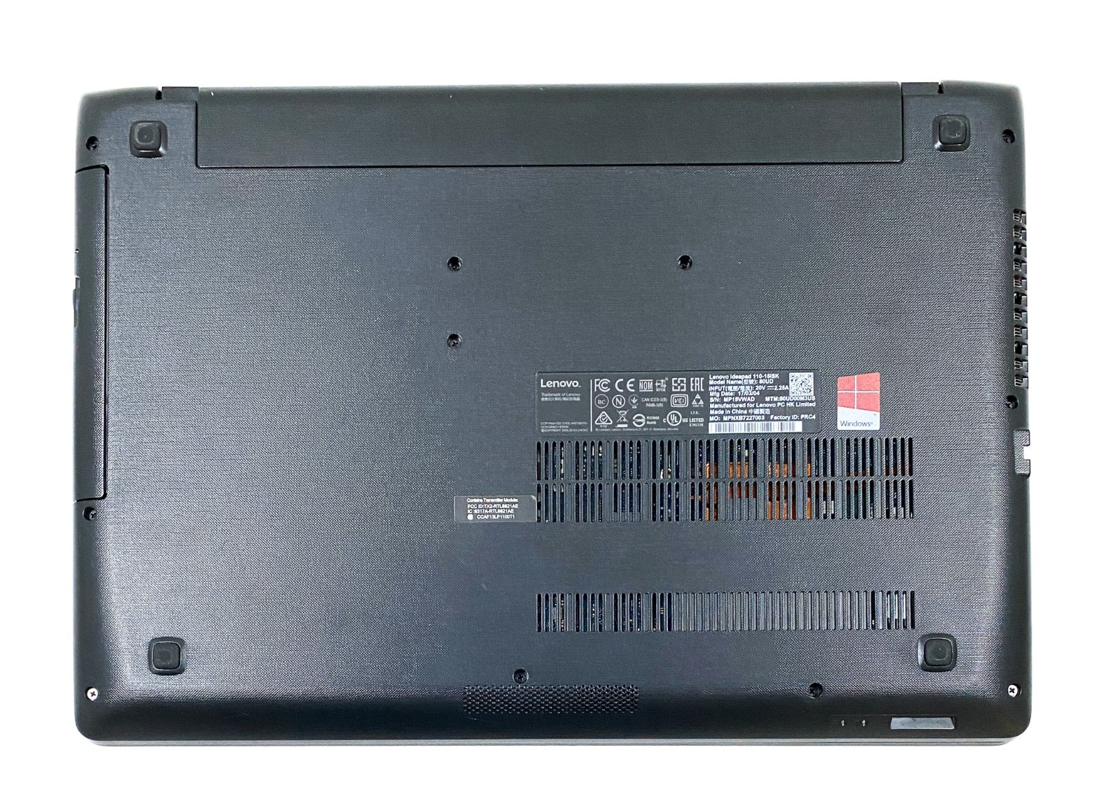 Lenovo IdeaPad 110-15ISK Intel Core i3-6100U @ 2.3GHz, 6GB RAM, 500GB HDD CLEAN!