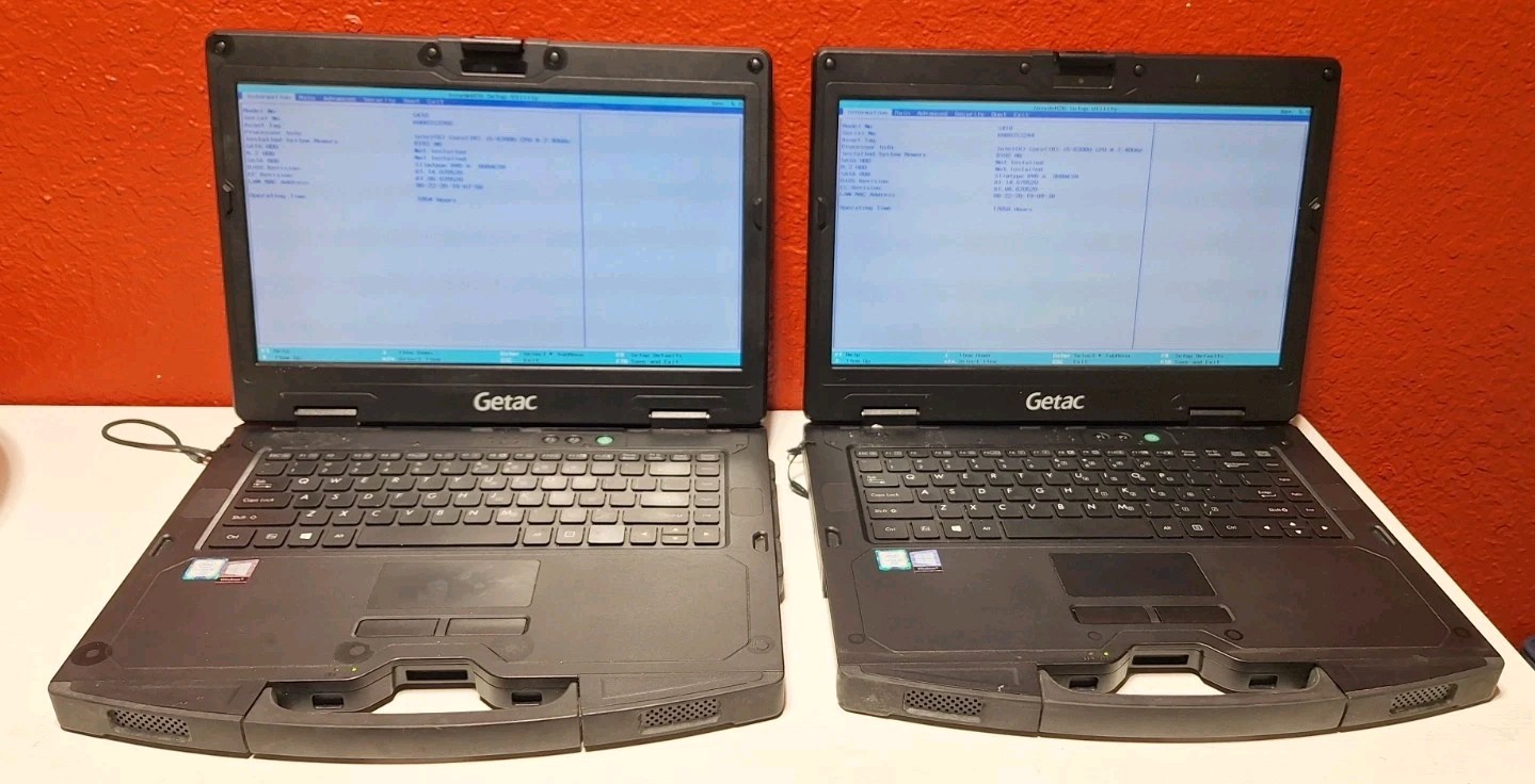 Lot Of 3 GETAC S410 Rugged Toughbook i5-6300U 2.40GHz No Caddy/HD 8GB Read