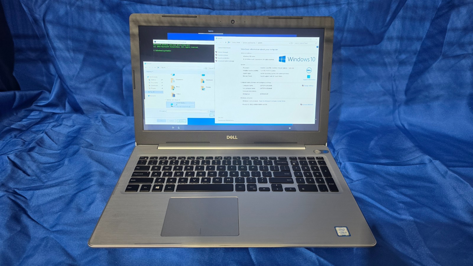 Dell Inspiron 15 5570 15.6″ 128GB, Intel Core i5 8th Gen., 1.60GHz, 12GB 1TB HDD